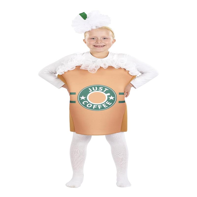 \'Just Coffee\'\' Kids Costume With Tunic & Headpiece | One Size Fits Up To Size 10