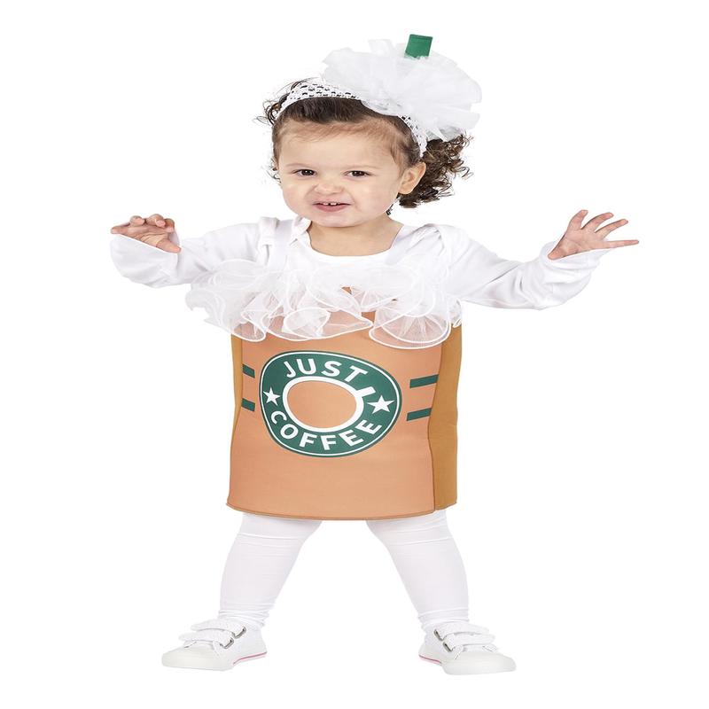 \'Just Coffee\'\' Toddler Costume With Tunic & Headpiece | One Size | 12-18 Months