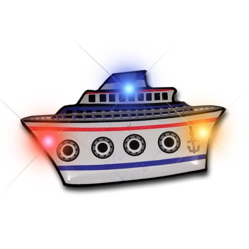 \'Seafaring Light Show\'\' Led Cruise Ship Lapel Pin Flashing Body Light