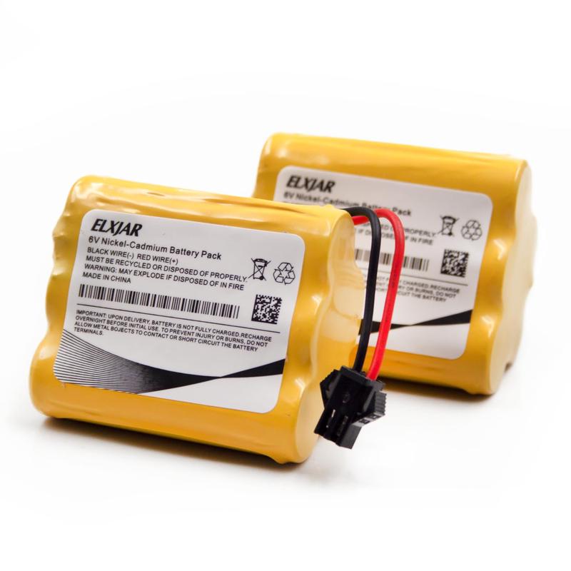 (2-Pack) 6V 1000Mah Ni-Cd Rechargeable 5-Cells Aa Battery Packs With Sm-2P Plug For Stunt Rc Cars Trucks School Bus Sunforce 80