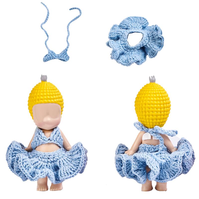 1 Set of Clothes for Sonny Angel Blue Bikini Skirt Series Fit for 3 Inch Minifigures Collectible Dolls Cute Accessories Display and Decoration Gift for mature-themed Collectors