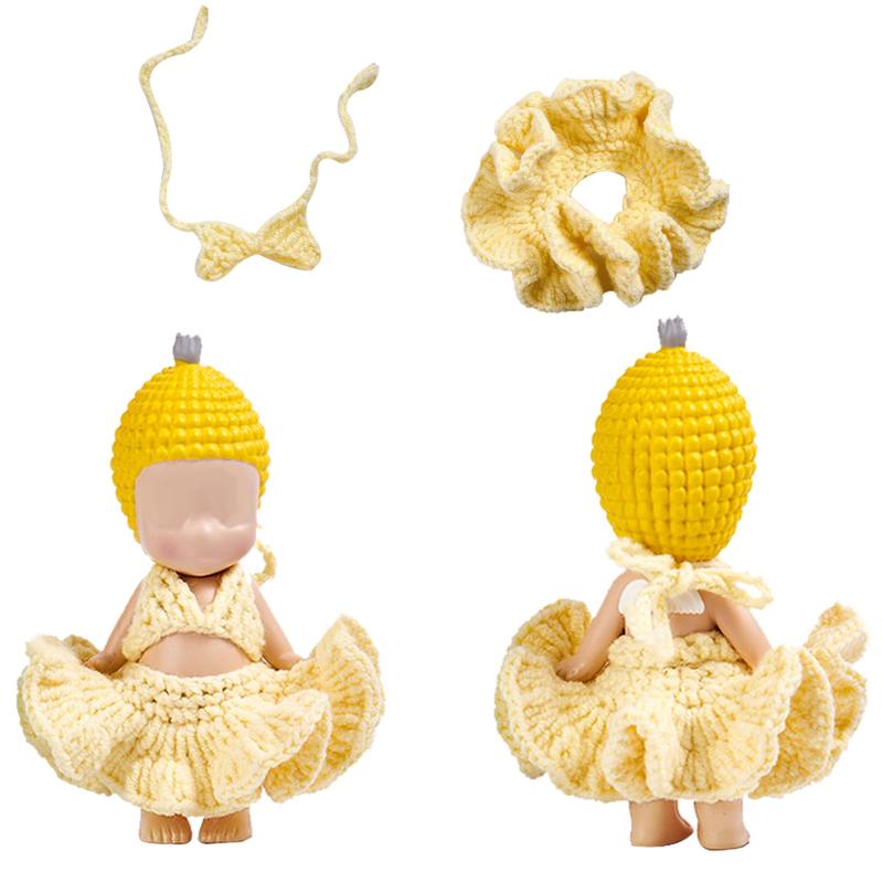 1 Set of Clothes for Sonny Angel Yellow Bikini Skirt Series Fit for 3 Inch Minifigures Collectible Dolls Cute Accessories Display and Decoration Gift for mature-themed Collectors