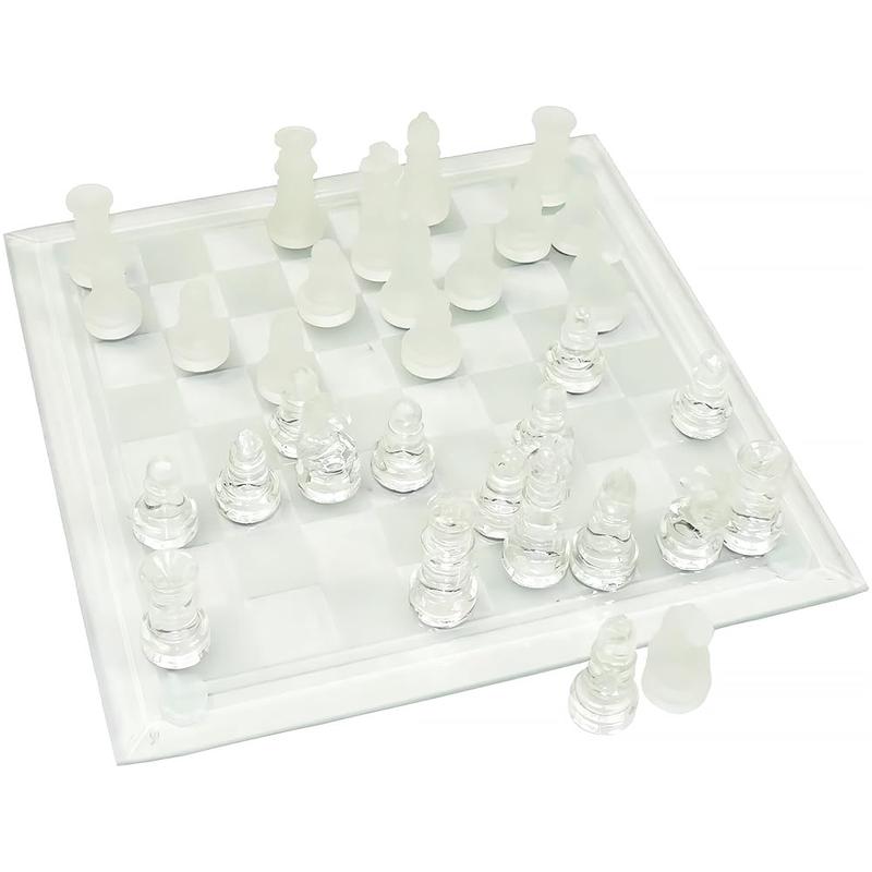 10\' Glass Chess Set