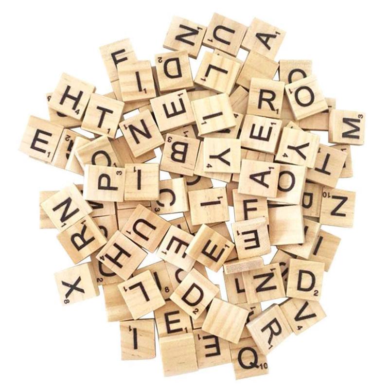 1000Pcs Scrabble Letters For Crafts - Diy Wood Gift Decoration - Making Alphabet Coasters And Scrabble Crossword Game Wood Letter Tiles/Wooden Scrabble Tiles A-Z Capital Letters For Crafts, Pendants,