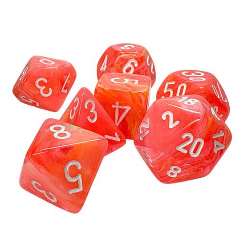 Mega-Hedrals Festive: Dhalia/White 7-Die Set