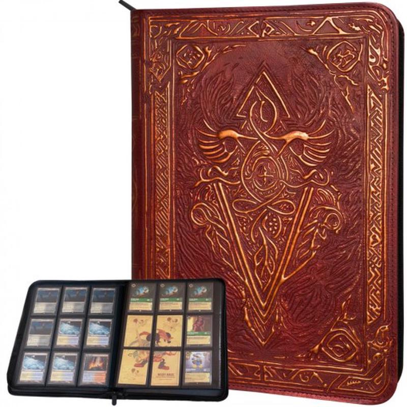 TCG Faux-Leather Trading Card Binder Red