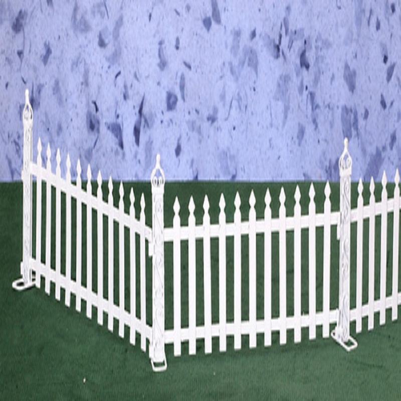 1:12 Scale 6 Pc White Picket Fence SET #Eiwf289