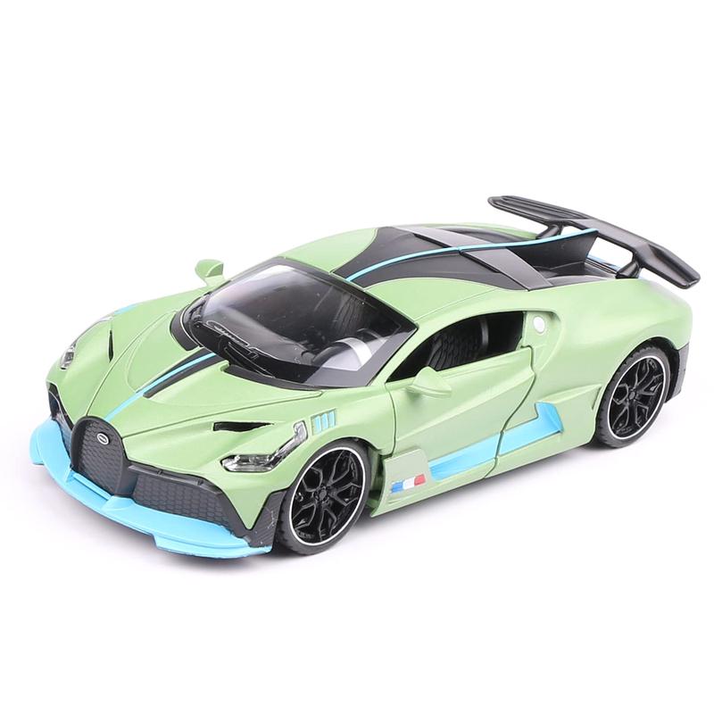 1:32 Scale for Bugatti Divo zinc Alloy Pull Back Car Diecast Electronic Toys with Lights and Music,Decorative,Mini Vehicles Toys