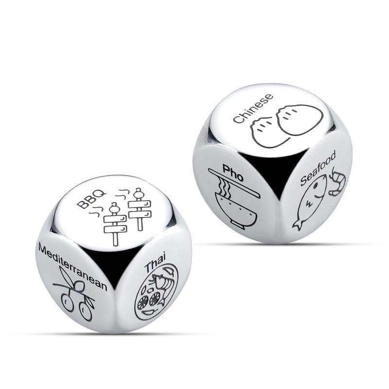 2 PCS Food Decision Dice Easter Basket Stuffers Anniversary Date Night Gifts for Men Valentines Day Gifts for Him Her for Husban