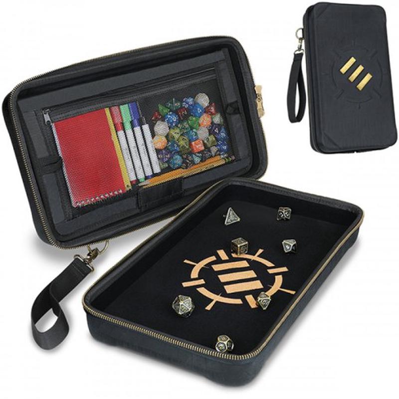 Case: ENHANCE Tabletop RPGs Community Dice Organizer Case & XL Rolling Tray- Black