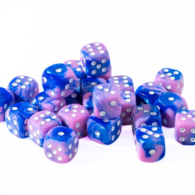 25 Count Pack Of 12Mm D6 Dice - Matching Collection Of 6 Sided Dice With Pips (Chaos)