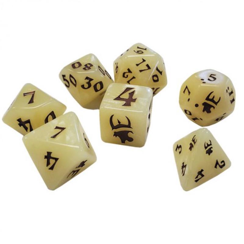 Polyhedral Dice Set (7): Munchkin Tan/Brown
