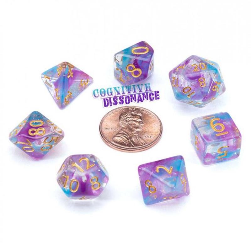 Mighty Tiny Dice: Cognitive Dissonance (7 Polyhedral Dice Set)
