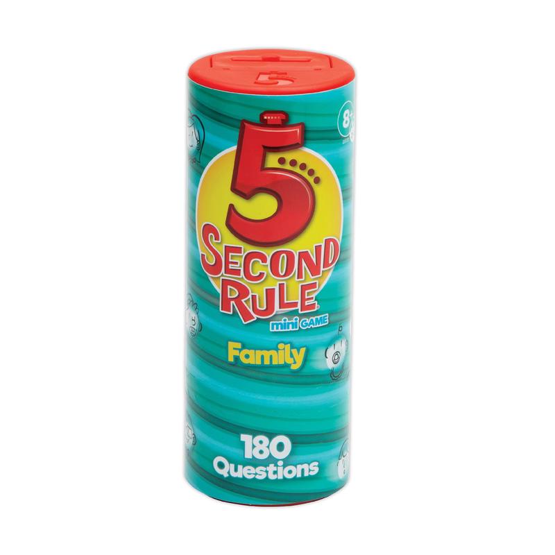 5 Second Rule Game Family Edition (Mini Tube) - Simple Question Card Game For Family Fun, Party, Kids, Travel, Game Night & Slee