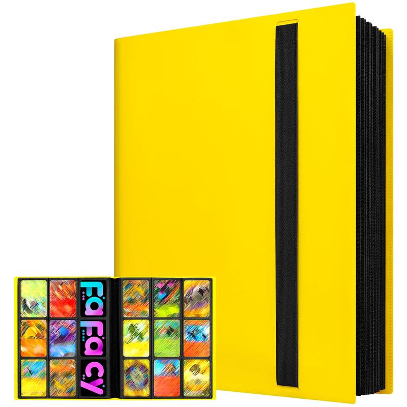 ?2025?Trading Card Binder 9 Pocket Pages Sports Hockey Card Binder Collector Side-loading Baseball Card Holder Binder with Sleeves 20 Sheets 360 Game Card Binders for Football Soccer