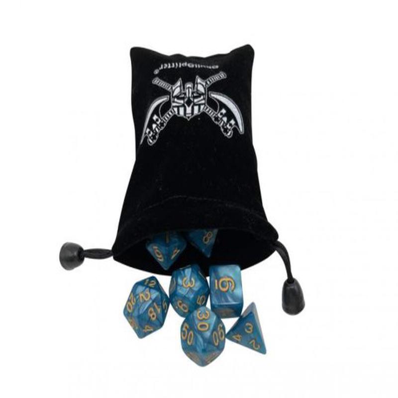 Marbled Dice 7 Die Set Teal