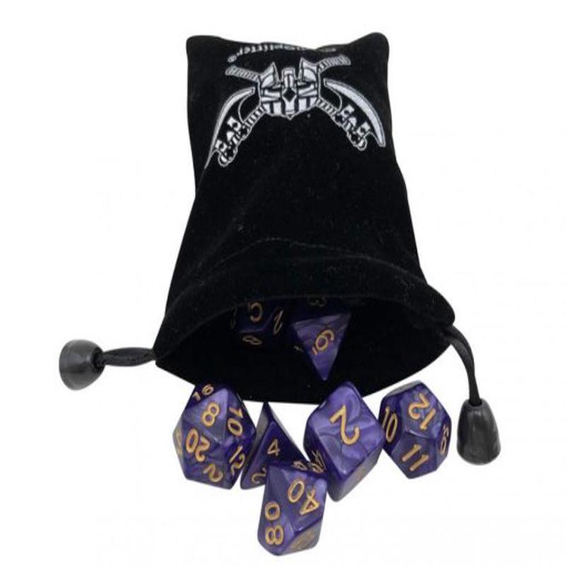 Marbled Dice 7 Die Set Purple