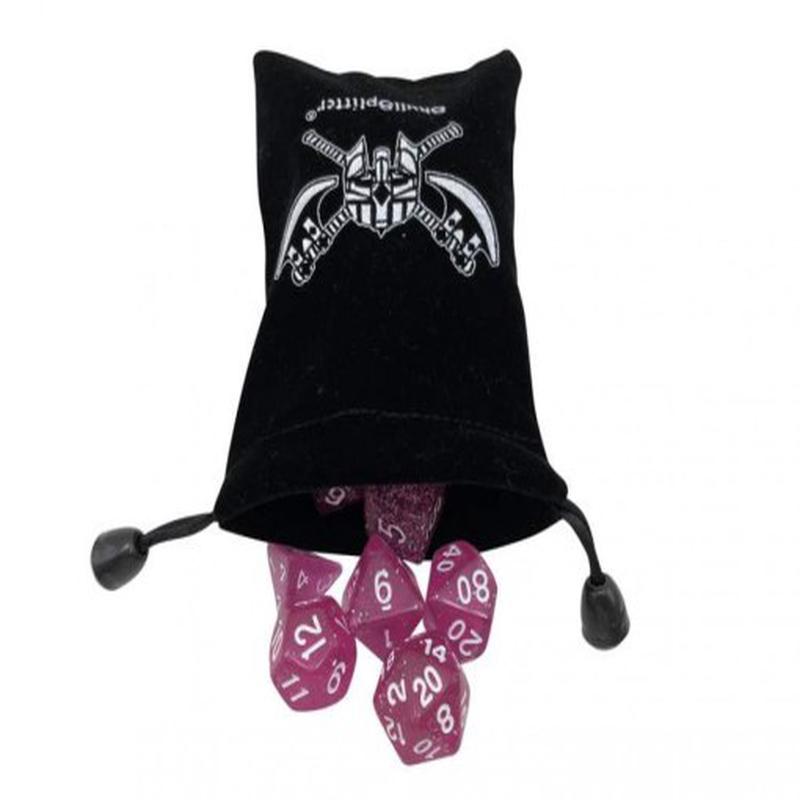Glitter Dice 7 Die Set Pink