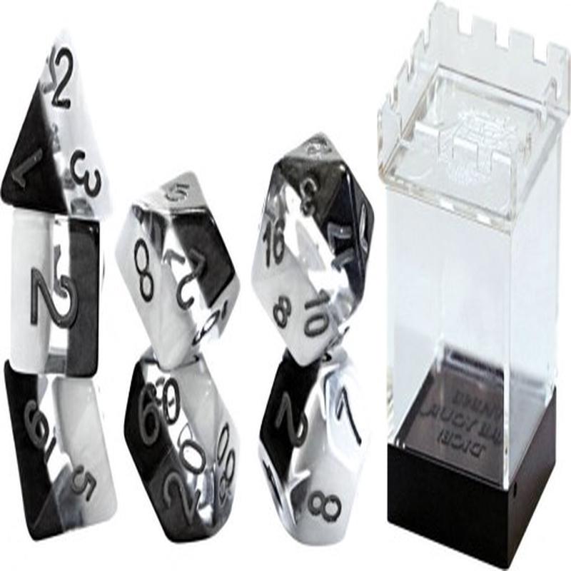 Supernova Dice: 7 Die Polyhedral Set Yin Yang