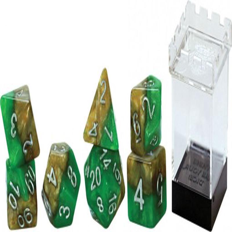 Halfsies Dice: 7 Die Polyhedral Set Robin Hood