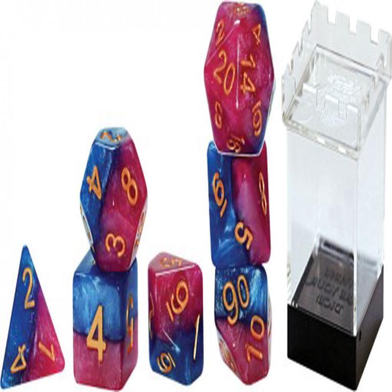 Halfsies Dice: 7 Die Polyhedral Set The Court Jester