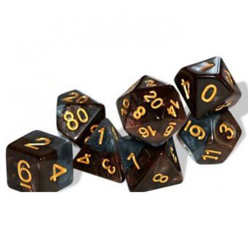 Halfsies Dice: 7 Die Polyhedral Set Dwarf
