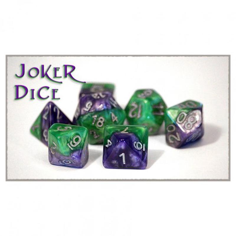 Halfsies Dice: 7 Die Polyhedral Set Joker