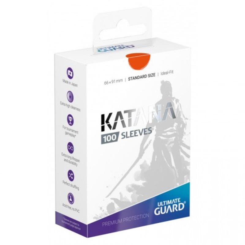 Katana Sleeves Standard Size 100 ct Orange