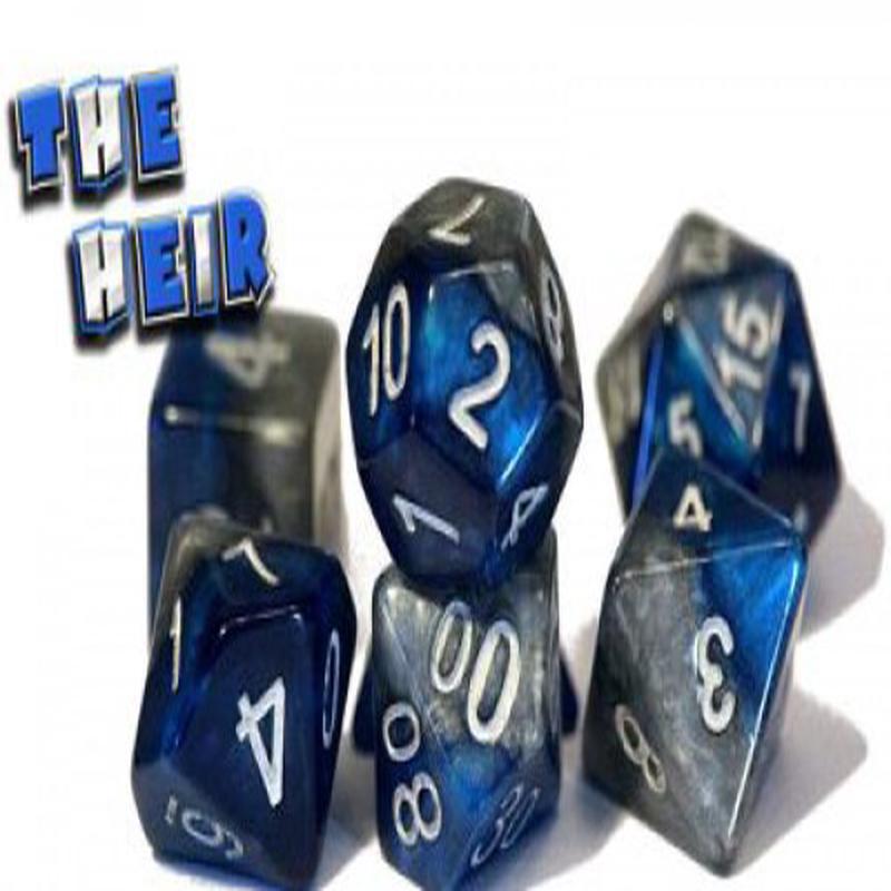 Halfsies Dice: 7 Die Polyhedral Set The Heir