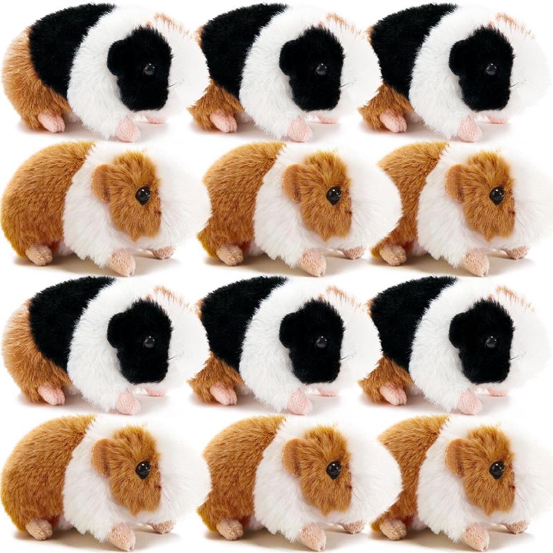 12 Pieces Cute Guinea Pig Stuffed Animal Bulk Guinea Pig Plush Toy Small Stuffed Doll with Chain for Boy Girl Party Favors Goodi
