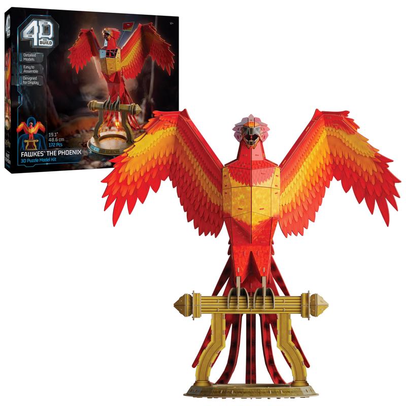 4D Build Harry Potter Fawkes Phoenix 3D Model Kit with Stand Harry Potter Collectibles & Desk D?cor mature-themed Puzzle Building Toys 3D Puzzles for mature-themeds & Teens 172 Pieces for Ages 12 & Up
