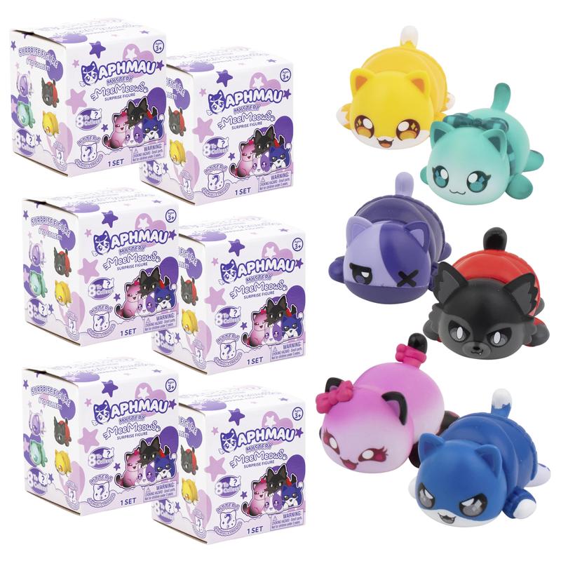 Aphmau Meemeow Mystery Figures Series 5; Youtube Gaming Channel, Blind Box, 6 Pack Bundle, 8 To Collect, Official Merch